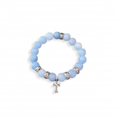 CHROME HEARTS LIGHT BLUE CAT'S EYE BRACELET 325716